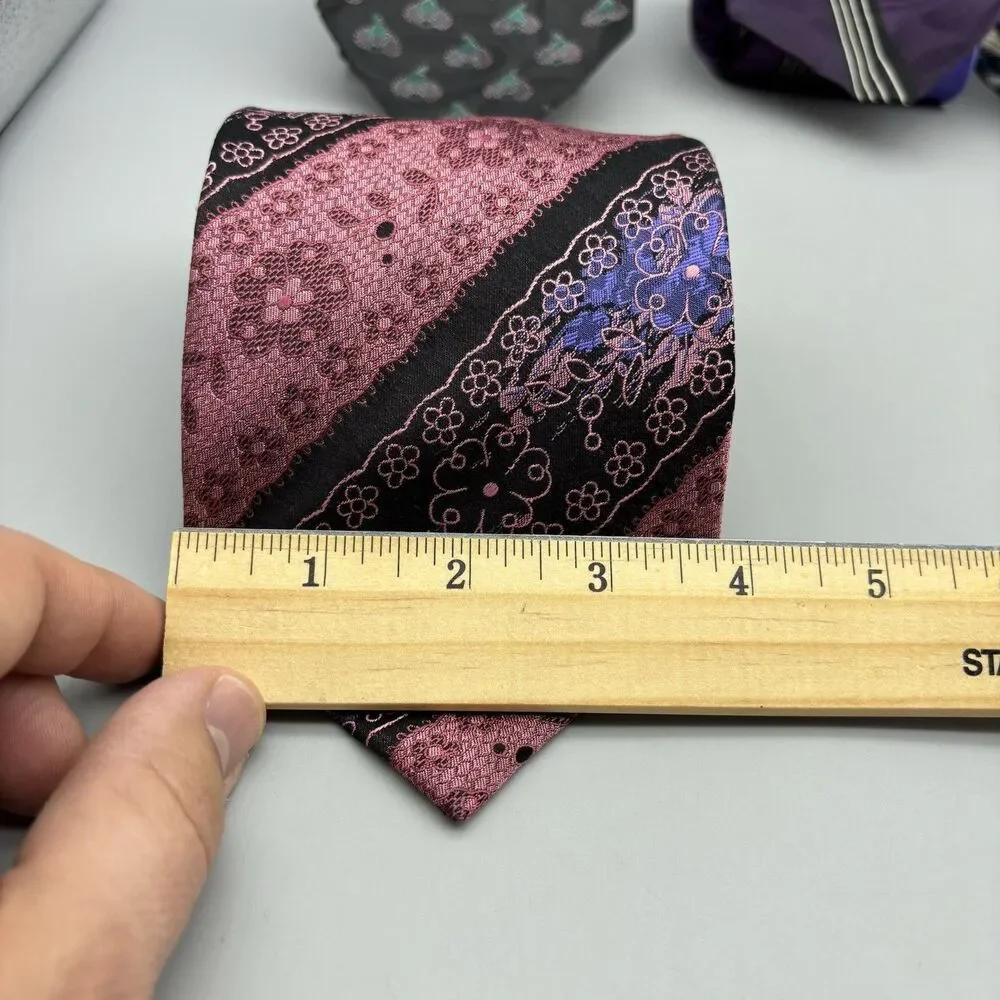 Lot Of 4 Mens Neck Tie - Christian Dior, Bruno Conte, Di Capri, Lilly Dache
